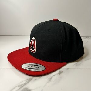 Nixon Black and Red Snapback Cap